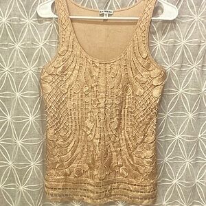 Express Gold Embellished Tank Top